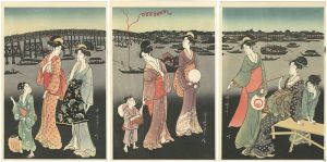 Utamaro/Fireworks at Ryogoku【Reproduction】[両国の花火【復刻版】]