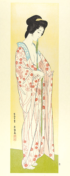 Hashiguchi Goyo “The Woman Who Wears Nagajuban 【Reproduction】”／