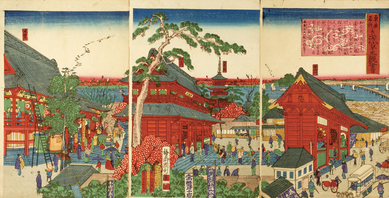 Kunitoshi “Famous Views of Edo / Asakusa Kannon Temple”／