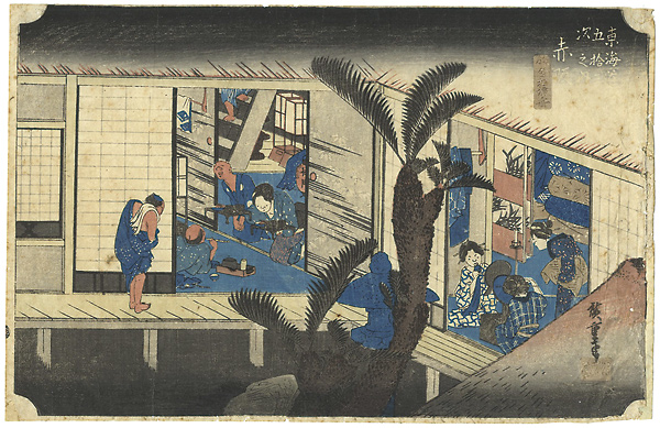 Hiroshige I “53 Stations of Tokaido / Akasaka”／