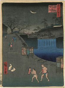 Hiroshige I/100 Famous Views of Edo / Aoi Slope, Outside Toranomon Gate[名所江戸百景　虎の門外あふひ坂]
