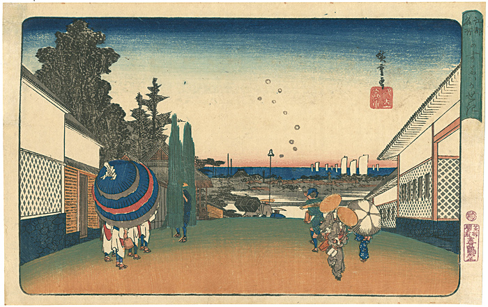 Hiroshige I “Famous Places in Edo / Kasumigaseki”／