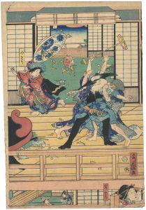 Yoshifuji/Connoisseurs of the Yoshiwara: A Flourishing House of Pleasure ( Birds at Play: A Commotion in the Birdcage)[廓通色々青楼全盛]