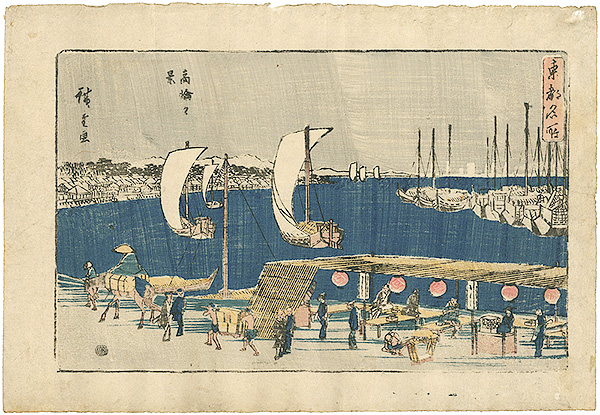 Hiroshige I “Famous Views of the Eastern Capital / The Night View at Takanawa”／