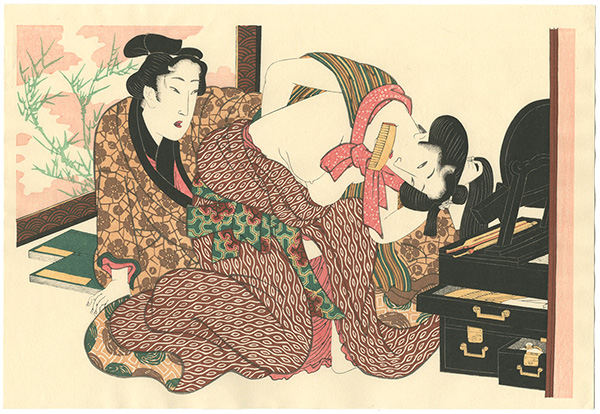 Eisen “The Woman and Young Man in Front of the Mirror【Reproduction】”／