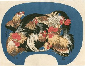 Hokusai/Roosters【Reproduction】[群鶏【復刻版】]