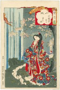 Chikanobu/Setsugekka (Snow, Moon and Flowers) / Yamashiro Province : Flower at Kinkaku-ji Tenple, Princess Yuki	[雪月花　山城　金閣寺　ゆき姫]
