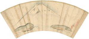 Kiyochika/Fan Shaped Design : Mt.Fuji[扇面 富士]