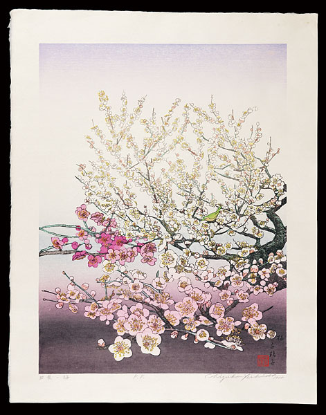 Yoshida Chizuko “Shiai(Chrysanthemum, Lotus, Plum, Orchid) - Plum”／