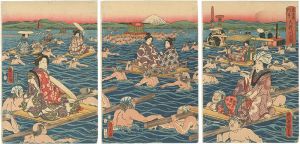 Kunihisa/Collection of the Rivers Running through Tokaido : Oigawa River[東海道川尽 大井川の図]