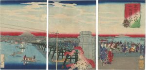 Kiyochika/View of Ryogoku, One of the Five Great Bridges of Tokyo[東京五大橋之一両国真景]