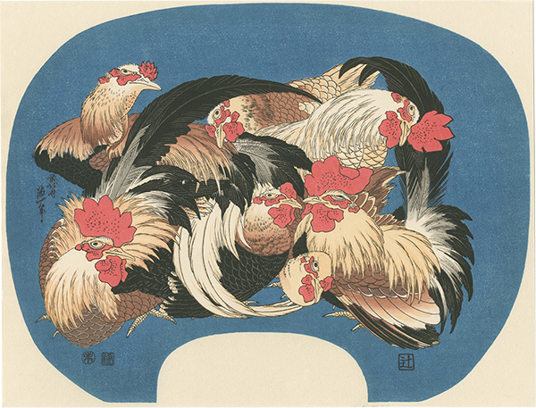 Hokusai “Roosters【Reproduction】”／