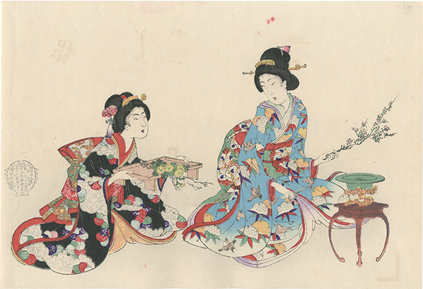 Chikanobu “Women's Customs / Flower Arrangement (tentative title)”／