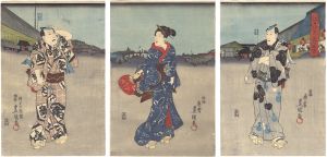 Toyokuni III/Night Scene of the Flowers of Edo[江戸の花夜の風景]