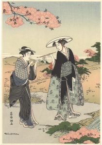 Shunman/Women Smoking under a Cherry Tree【Reproduction】[桜下の喫煙図【復刻版】]
