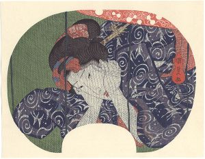 Kunisada /Girl Stopping Her in the Mosquito Net【Reproduction】 [雷【復刻版】]