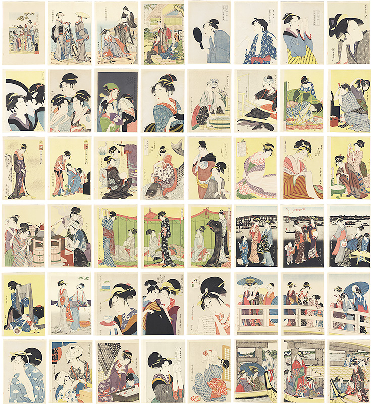 Utamaro  “Ukiyo-e by Utamaro, Edit. Hashiguchi Goyo”／