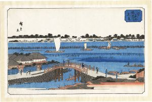 Hiroshige I/Famous Places in Edo / Cherry Blossoms in Full Bloom along the Sumida River[江戸名所　隅田川花盛]