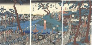 Sadahide/The Forces of Takeda Shingen Returning after the Victory at Kawanakajima[武田信玄川中島勝戦帰陣行列之図]