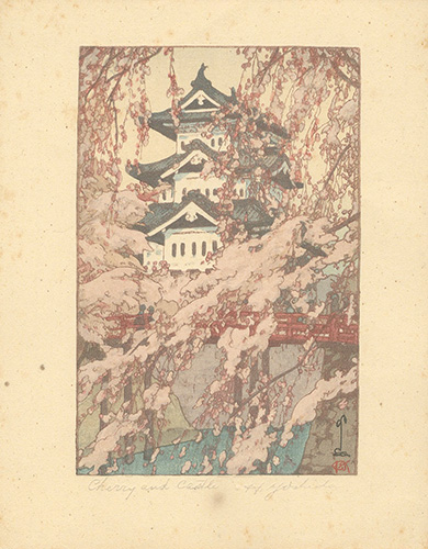 Yoshida Hiroshi “Hirosaki Castle (from 
