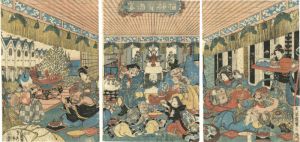 Sadahide/Seven Lucky Gods, Drinking Bout[福神宝酒宴]