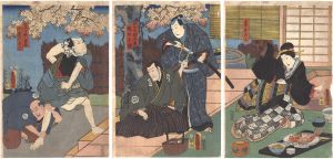 Toyokuni III/Kabuki Play: Yume Musubu Cho ni Torioi[夢結蝶鳥追]
