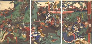 Kunihisa/Lord Minamoto Yoritomo's Hunt at the Foot of Mount Fuji[源頼朝公富士裾野牧狩之図]
