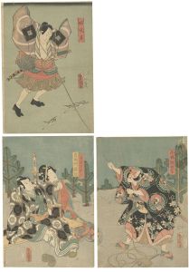 Toyokuni III/Kabuki Play: Iori ni Hana Eho no Fukubiki[庵木瓜花的福摂]