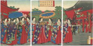 Hiroshige III/Famous Places in Tokyo / Kinryuzan Temple at Asakusa[東京名所之内　浅草金龍山ノ図]