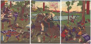 Chikanobu/Records of the Taiko Hideyoshi / The Great Battle of Ishiyama[太閤記 石山大合戦之図]