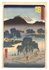 Hiroshige I/Famous Sights of the Fifty-three Stations / No. 36, Goyu: Motono-ga-hara and Motozaka Pass[五十三次名所図会　三十六　御油 本野が原本坂ごへ]
