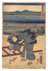 Hiroshige I and Toyokuni III/The Fifty-three Stations by Two Brushes / Shimada[双筆五十三次　嶋田]