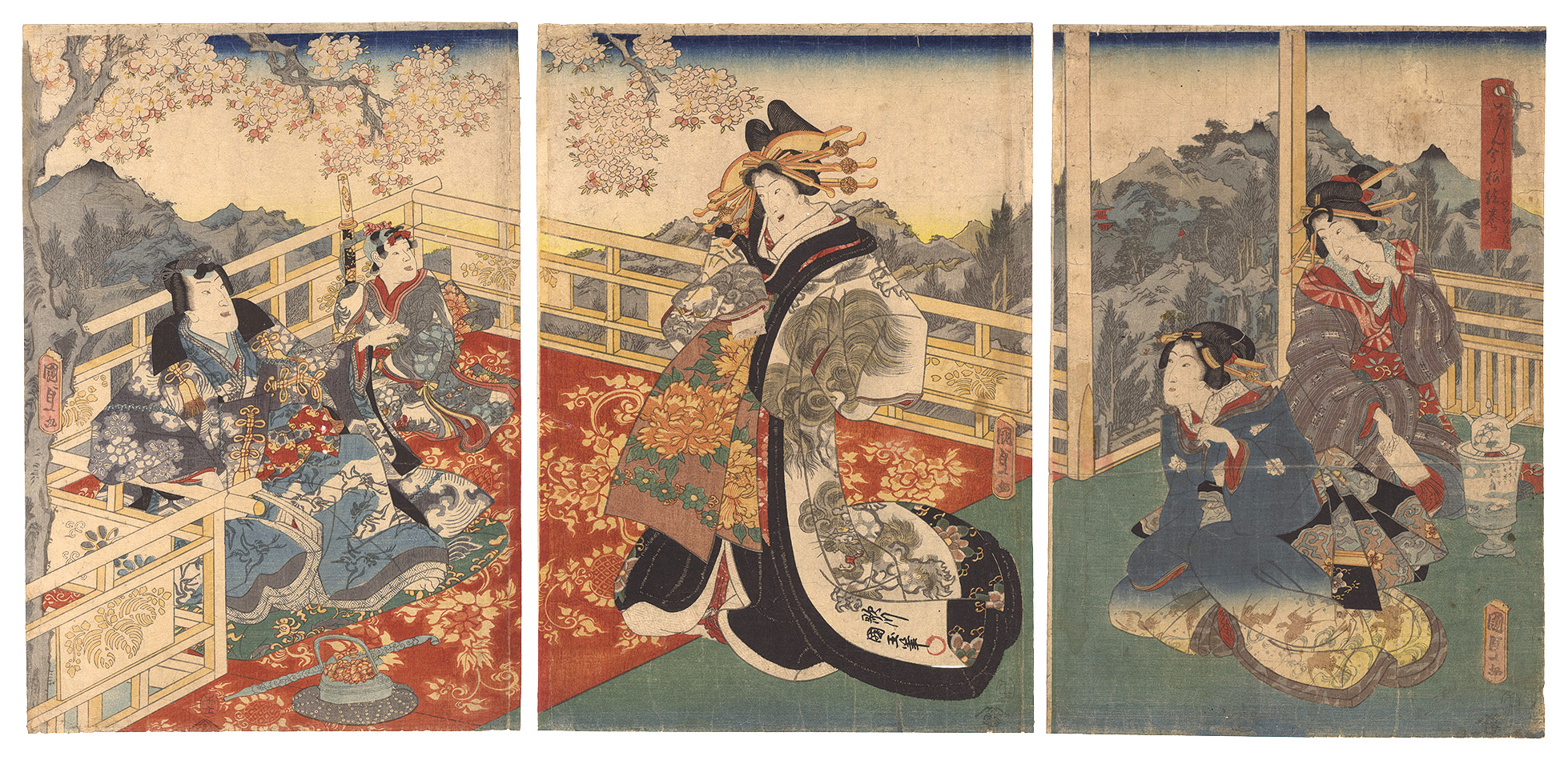 Kunisada II and Kunitama “Picture Scroll of the Modern Genji / Wakamurasaki”／