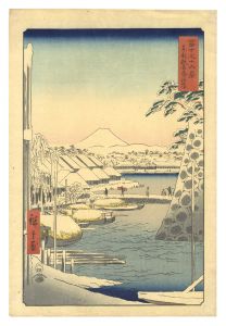 Hiroshige I/Thirty-six Views of Mount Fuji / The Riverbank at Sukiya in the Eastern Capital[富士三十六景　東都数寄屋河岸]