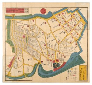 Kageyama Muneyasu/Map of Akasaka around Kojimachi and Nagatacho, Expanded and Revised[増補改正 麹町永田町外桜田絵図]