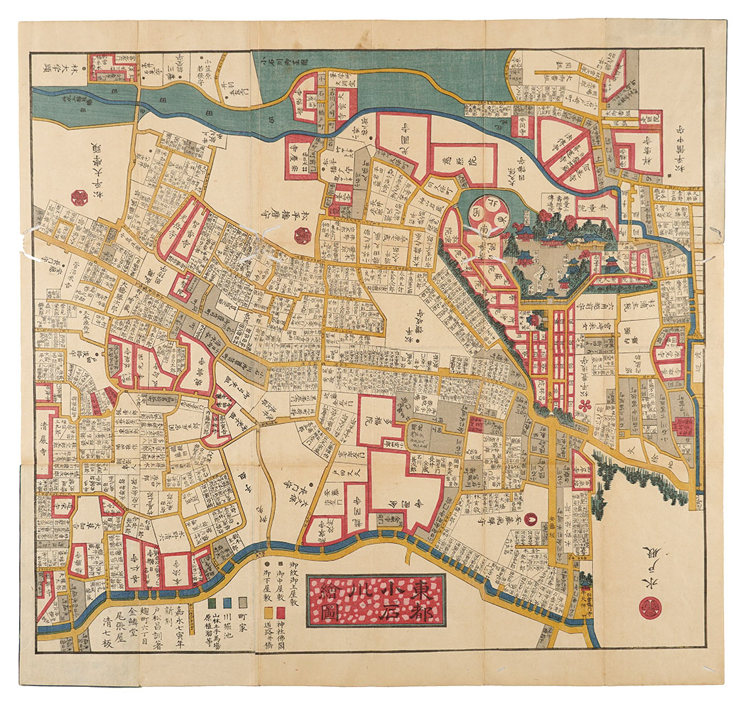 Tomatsu Masanori “Map of Koishikawa in the Eastern Capital”／