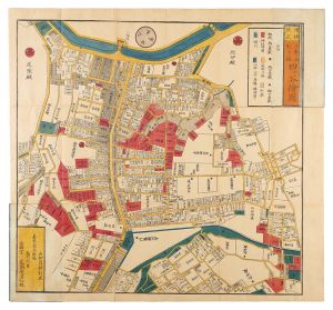 Tomatsu Masanori/Map of Yotsuya around Sendagaya and Samegahashi, Expanded and Revised[増補改正 千駄ヶ谷鮫ヶ橋四ッ谷絵図]
