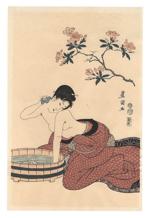 Toyokuni I “Woman Washing Her Neck【Reproduction】”／
