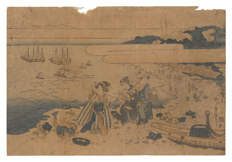 Utamaro “Gathering Shellfish (tentative title)”／