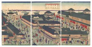 Kuniteru II/Prosperous New Shimabara, Teppozu in Tokyo[東京鉄砲洲新嶋原全盛之図]
