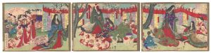 Toyonobu/Newly Selected Records of the Taiko Hideyoshi / Toyotomi Hideyoshi Viewing the Cherry Blossoms at Daigo-ji[新撰太閤記　醍醐観花宴]