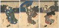 <strong>Kunisada I</strong><br>3 Beauties Running in Rain