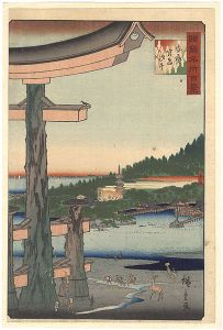 Hiroshige II/100 Famous Views in the Various Provinces / Low Tide at Miyajima, Aki[諸国名所百景　安藝宮島汐干]