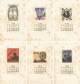 <strong>Inagaki Tomoo, Miyashita Tokio, Hiwasaki Takao and Other Artists</strong><br>Ex Libris Calendar 