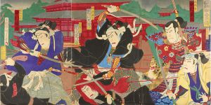 Kunisada III/Battle of Ueno[上野戦争中堂の場]
