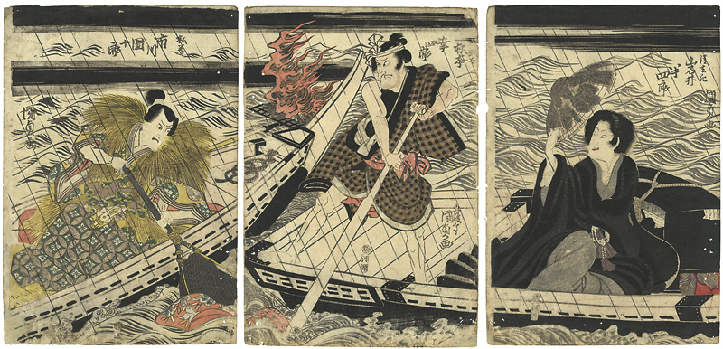 Kunisada I “Kabuki Scene from Sumidagawahananogoshozome”／
