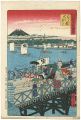 <strong>Hiroshige III</strong><br>東京名所　開花一覧図会　両国橋大川ばた