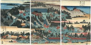 Hiroshige I/Famous Places in The Eastern Capital, Inari Shrine at Oji	[東都名所王子稲荷境内全図]