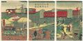 <strong>Hiroshige III</strong><br>A Steam Locomotive at Kanagawa......