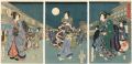 <strong>Kunisada II</strong><br>A Moonlit Evening in the Theat......